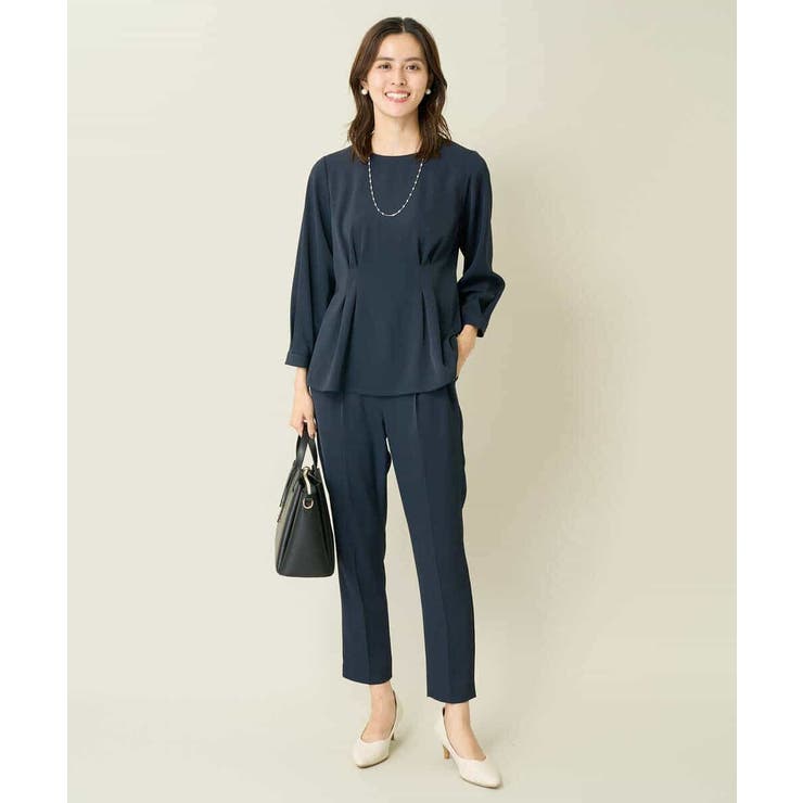 【洗える イージーケア】サテンストレッチスリムテーパードパンツ【セットアップ対応… | a.v.v【WOMEN】 | 詳細画像21 