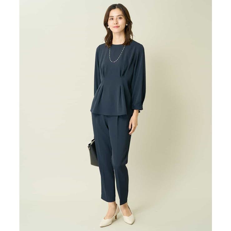 【洗える イージーケア】サテンストレッチスリムテーパードパンツ【セットアップ対応… | a.v.v【WOMEN】 | 詳細画像23 