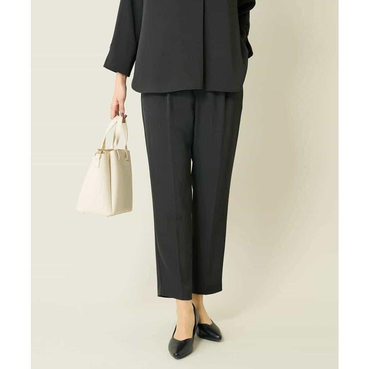 【洗える イージーケア】サテンストレッチスリムテーパードパンツ【セットアップ対応… | a.v.v【WOMEN】 | 詳細画像29 