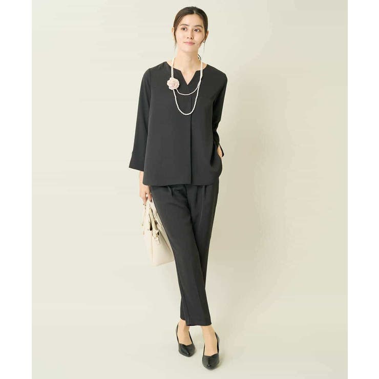 【洗える イージーケア】サテンストレッチスリムテーパードパンツ【セットアップ対応… | a.v.v【WOMEN】 | 詳細画像30 