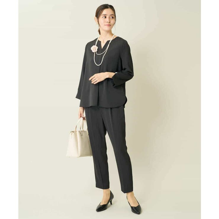 【洗える イージーケア】サテンストレッチスリムテーパードパンツ【セットアップ対応… | a.v.v【WOMEN】 | 詳細画像32 