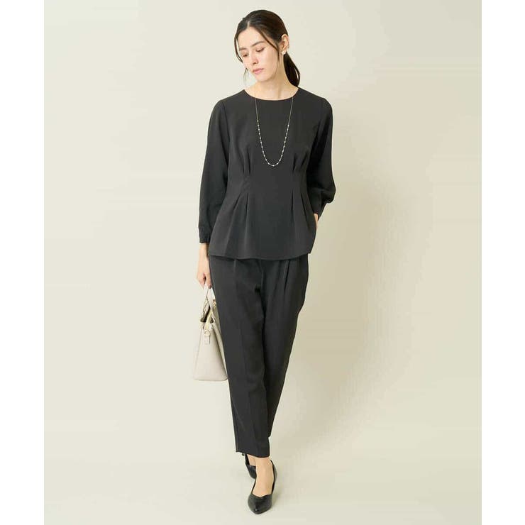 【洗える イージーケア】サテンストレッチスリムテーパードパンツ【セットアップ対応… | a.v.v【WOMEN】 | 詳細画像35 