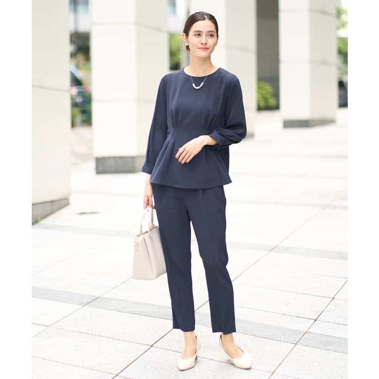 【洗える イージーケア】サテンストレッチスリムテーパードパンツ【セットアップ対応… | a.v.v【WOMEN】 | 詳細画像5 