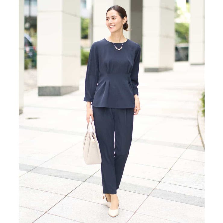 【洗える イージーケア】サテンストレッチスリムテーパードパンツ【セットアップ対応… | a.v.v【WOMEN】 | 詳細画像9 