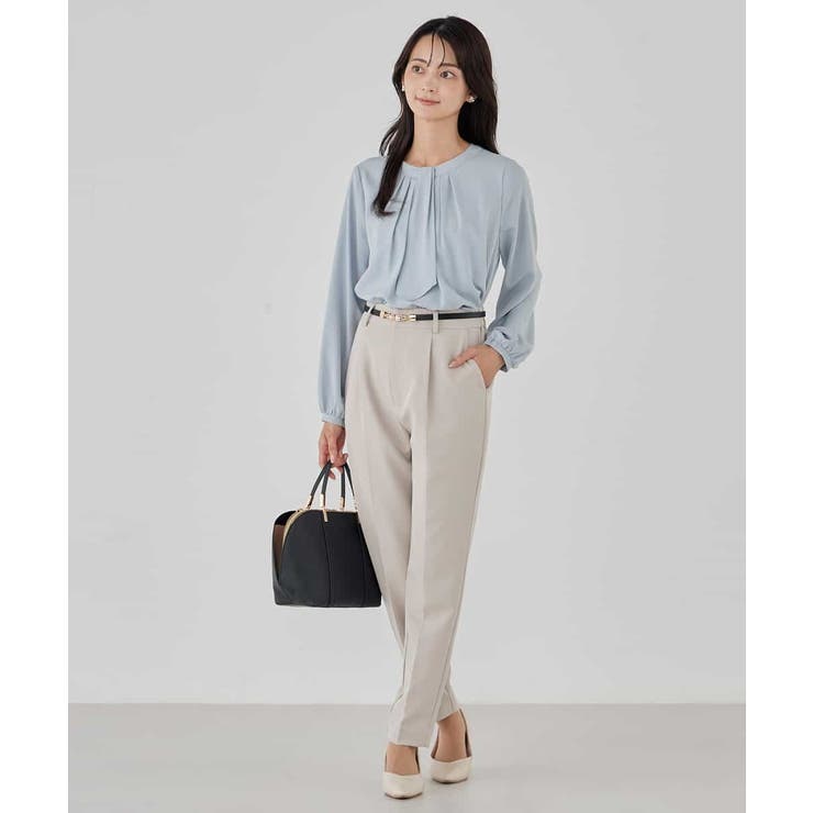 【洗える/ストレッチ/セットアップ対応】ダブルクロステーパードパンツ | a.v.v【WOMEN】 | 詳細画像10 