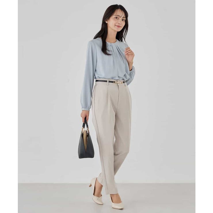 【洗える/ストレッチ/セットアップ対応】ダブルクロステーパードパンツ | a.v.v【WOMEN】 | 詳細画像13 