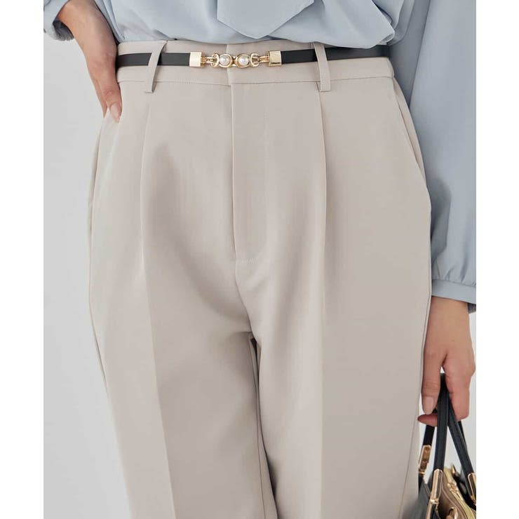 【洗える/ストレッチ/セットアップ対応】ダブルクロステーパードパンツ | a.v.v【WOMEN】 | 詳細画像14 