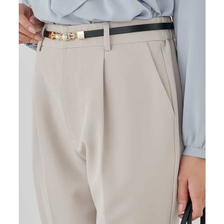 【洗える/ストレッチ/セットアップ対応】ダブルクロステーパードパンツ | a.v.v【WOMEN】 | 詳細画像15 