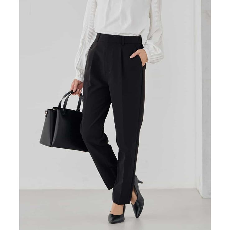 【洗える/ストレッチ/セットアップ対応】ダブルクロステーパードパンツ | a.v.v【WOMEN】 | 詳細画像16 