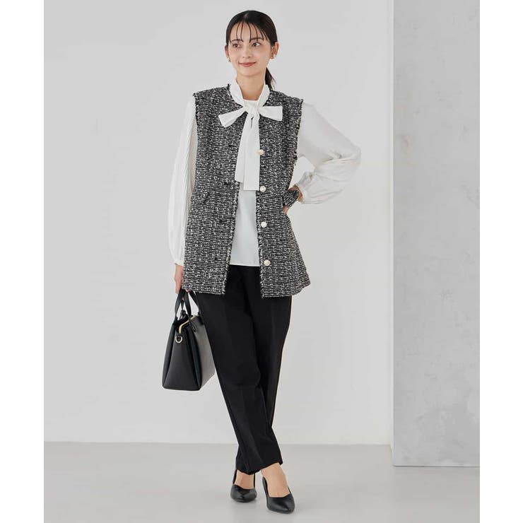 【洗える/ストレッチ/セットアップ対応】ダブルクロステーパードパンツ | a.v.v【WOMEN】 | 詳細画像21 