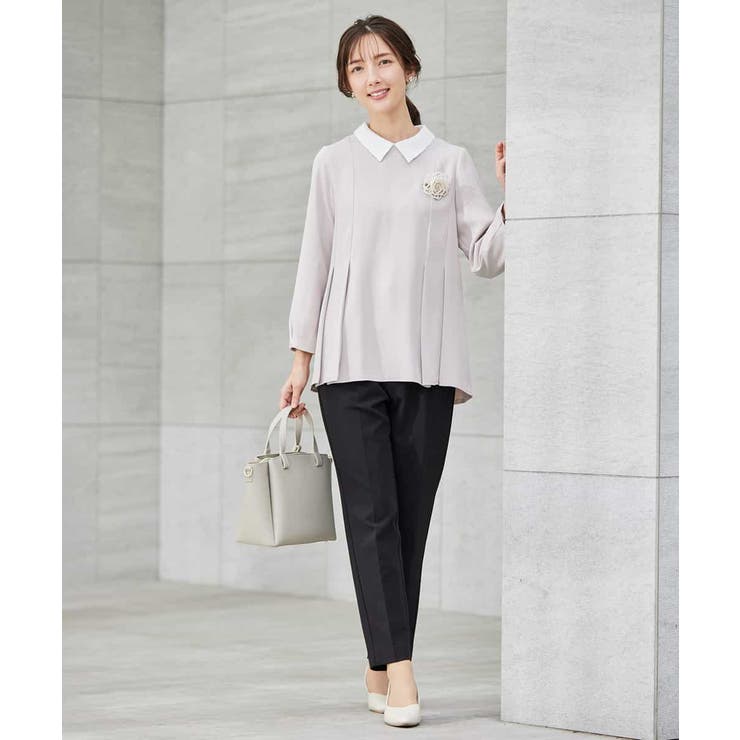 【洗える/ストレッチ/セットアップ対応】ダブルクロステーパードパンツ | a.v.v【WOMEN】 | 詳細画像29 