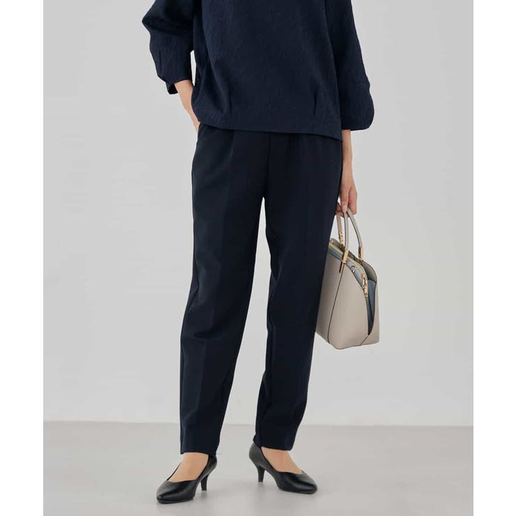 【洗える/ストレッチ/セットアップ対応】ダブルクロステーパードパンツ | a.v.v【WOMEN】 | 詳細画像3 