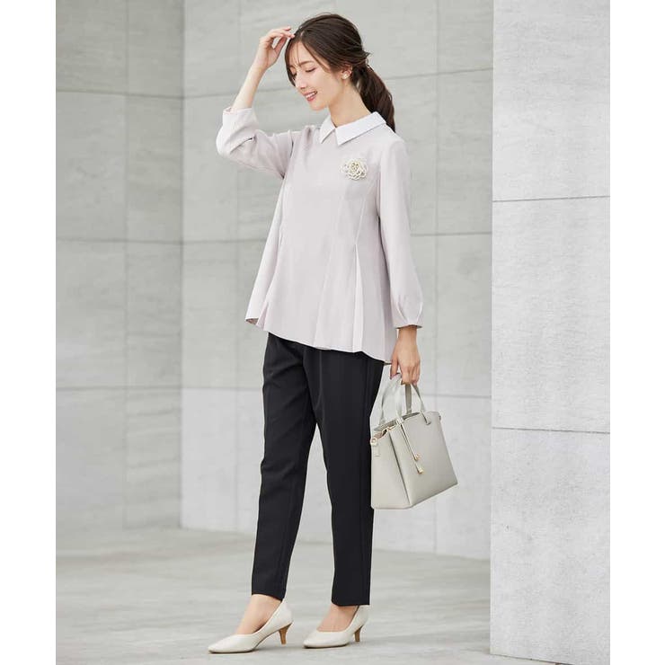 【洗える/ストレッチ/セットアップ対応】ダブルクロステーパードパンツ | a.v.v【WOMEN】 | 詳細画像30 