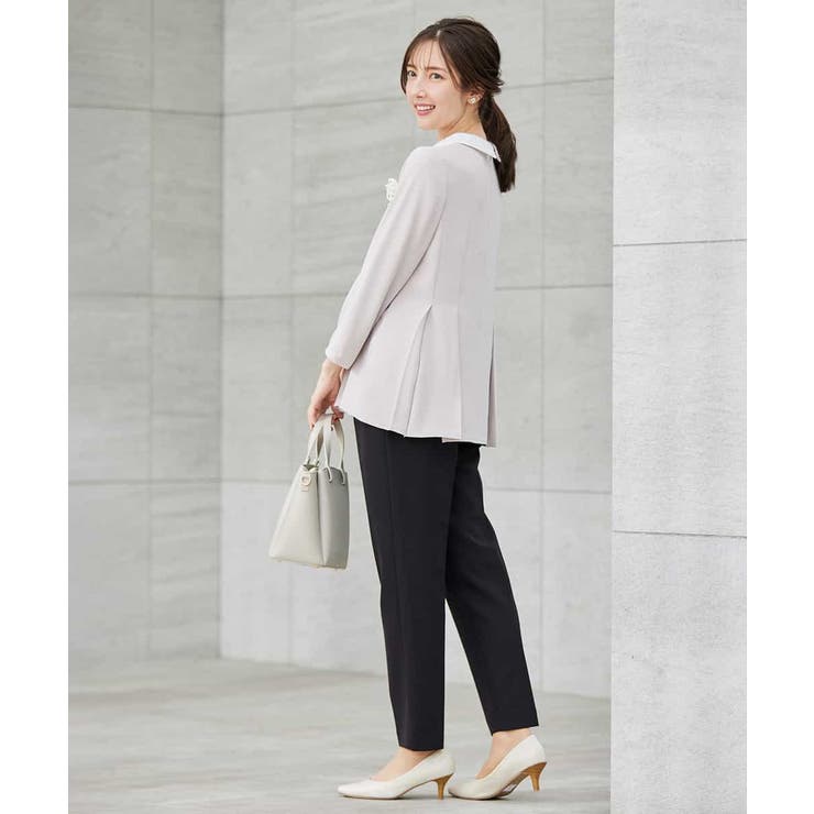 【洗える/ストレッチ/セットアップ対応】ダブルクロステーパードパンツ | a.v.v【WOMEN】 | 詳細画像32 