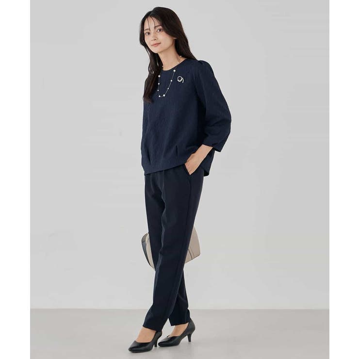 【洗える/ストレッチ/セットアップ対応】ダブルクロステーパードパンツ | a.v.v【WOMEN】 | 詳細画像5 