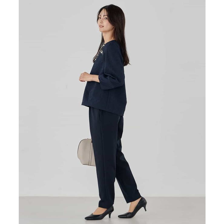 【洗える/ストレッチ/セットアップ対応】ダブルクロステーパードパンツ | a.v.v【WOMEN】 | 詳細画像6 