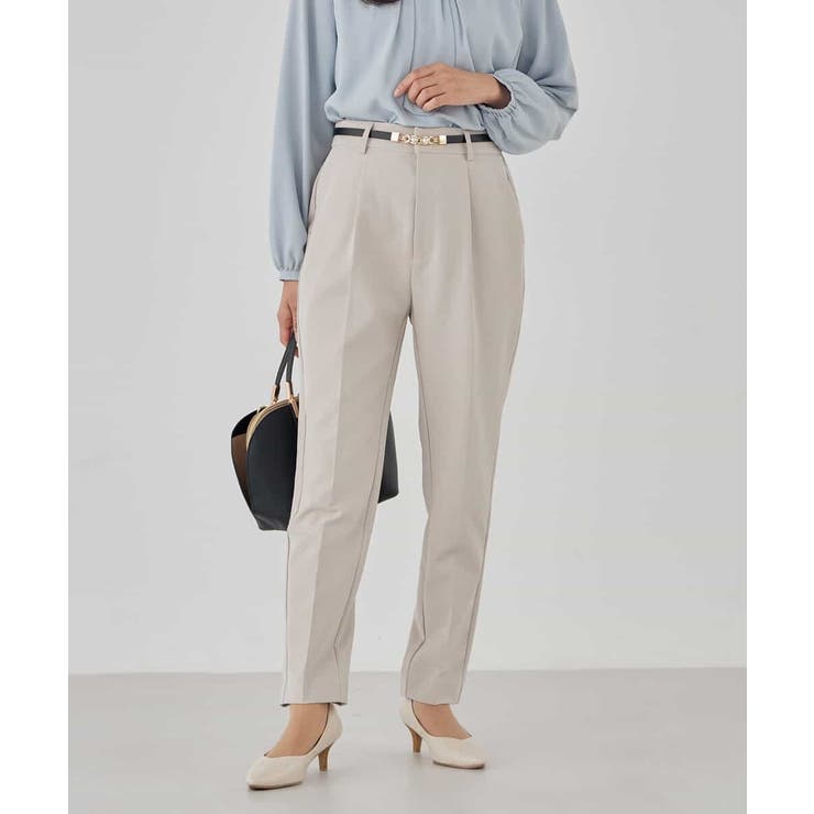 【洗える/ストレッチ/セットアップ対応】ダブルクロステーパードパンツ | a.v.v【WOMEN】 | 詳細画像8 