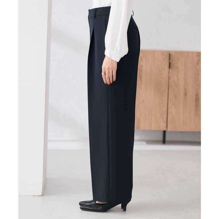 【洗える/ストレッチ/セットアップ対応】ダブルクロスワイドパンツ | a.v.v【WOMEN】 | 詳細画像11 