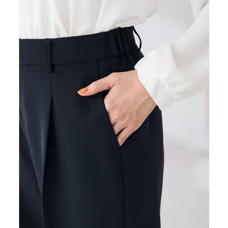 【洗える/ストレッチ/セットアップ対応】ダブルクロスワイドパンツ | a.v.v【WOMEN】 | 詳細画像14 