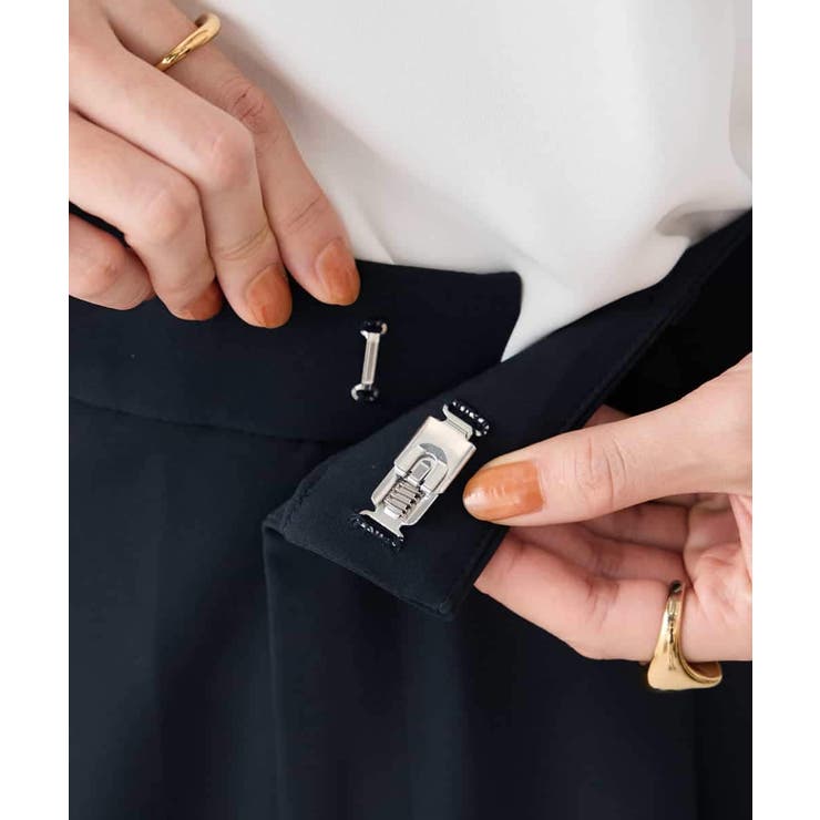 【洗える/ストレッチ/セットアップ対応】ダブルクロスワイドパンツ | a.v.v【WOMEN】 | 詳細画像16 