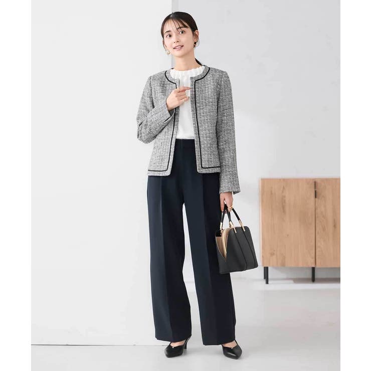 【洗える/ストレッチ/セットアップ対応】ダブルクロスワイドパンツ | a.v.v【WOMEN】 | 詳細画像23 