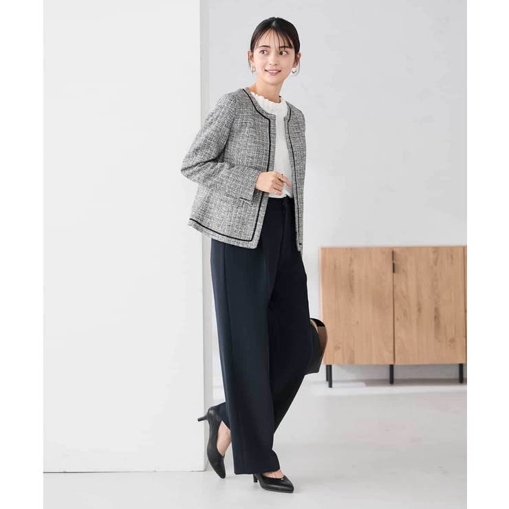 【洗える/ストレッチ/セットアップ対応】ダブルクロスワイドパンツ | a.v.v【WOMEN】 | 詳細画像25 