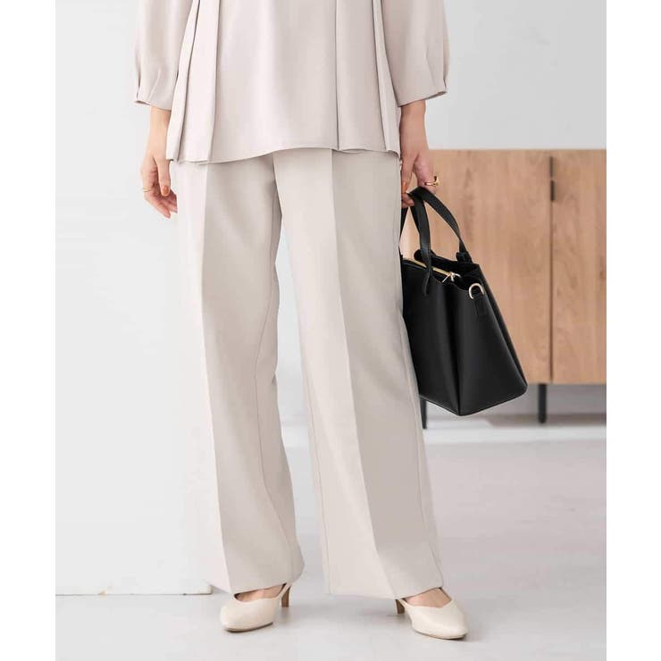 【洗える/ストレッチ/セットアップ対応】ダブルクロスワイドパンツ | a.v.v【WOMEN】 | 詳細画像26 