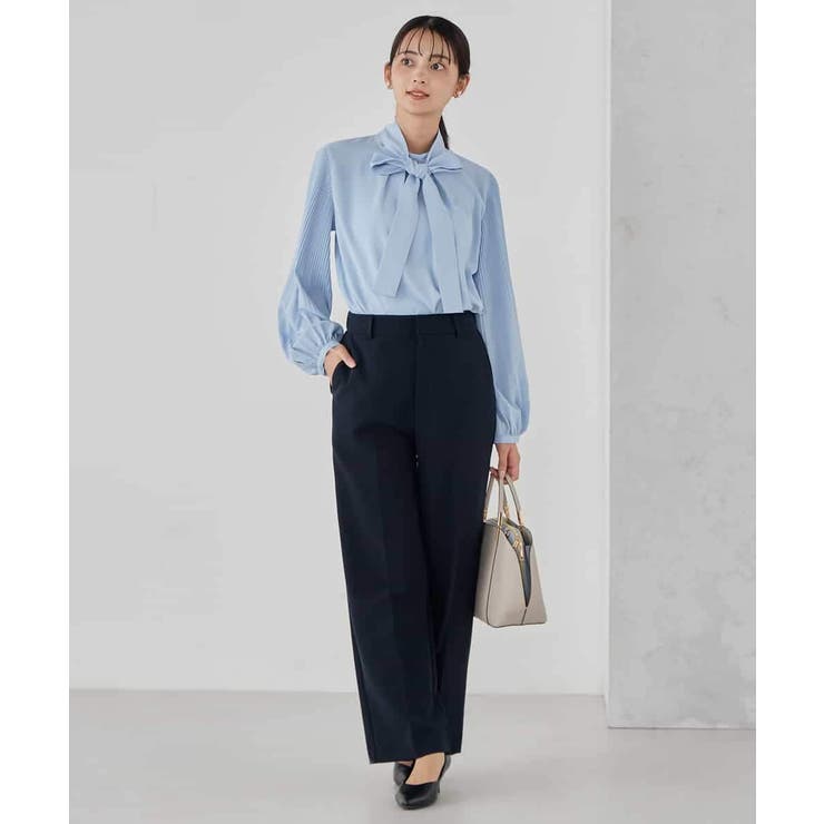 【洗える/ストレッチ/セットアップ対応】ダブルクロスストレートパンツ | a.v.v【WOMEN】 | 詳細画像12 