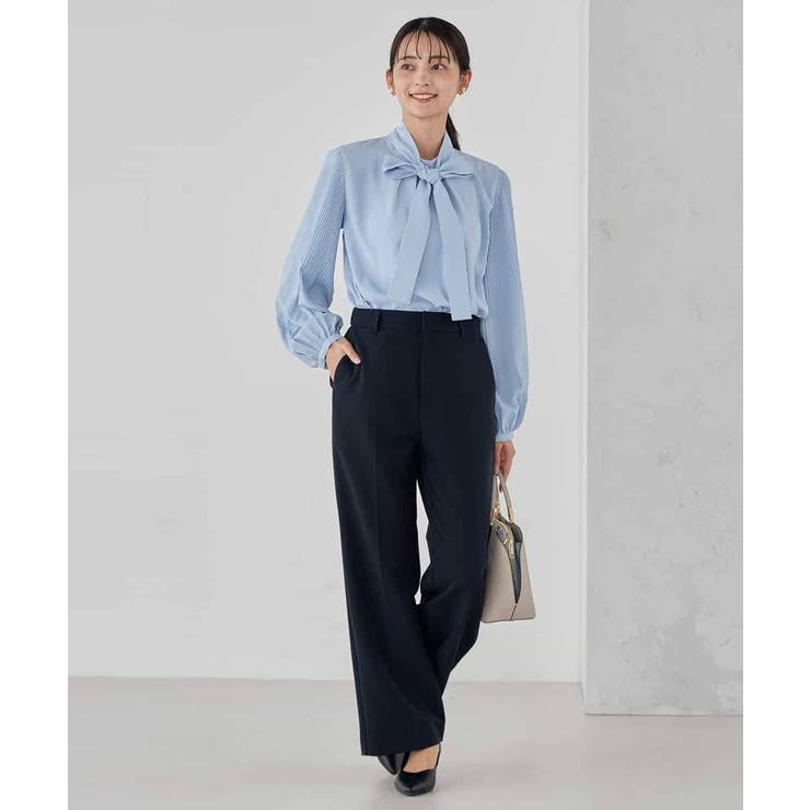 【洗える/ストレッチ/セットアップ対応】ダブルクロスストレートパンツ | a.v.v【WOMEN】 | 詳細画像13 