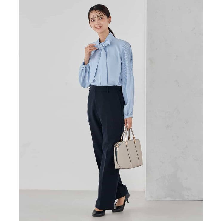 【洗える/ストレッチ/セットアップ対応】ダブルクロスストレートパンツ | a.v.v【WOMEN】 | 詳細画像14 