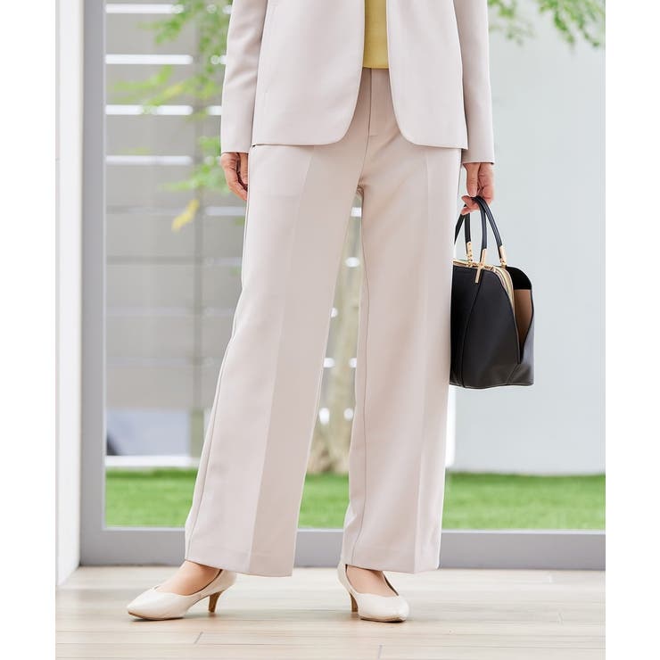 【洗える/ストレッチ/セットアップ対応】ダブルクロスストレートパンツ | a.v.v【WOMEN】 | 詳細画像16 