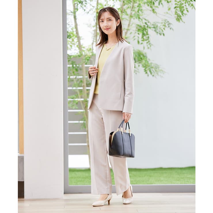 【洗える/ストレッチ/セットアップ対応】ダブルクロスストレートパンツ | a.v.v【WOMEN】 | 詳細画像18 