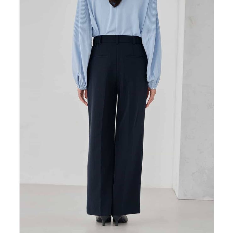 【洗える/ストレッチ/セットアップ対応】ダブルクロスストレートパンツ | a.v.v【WOMEN】 | 詳細画像2 