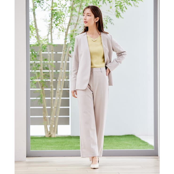 【洗える/ストレッチ/セットアップ対応】ダブルクロスストレートパンツ | a.v.v【WOMEN】 | 詳細画像20 