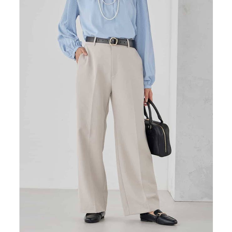 【洗える/ストレッチ/セットアップ対応】ダブルクロスストレートパンツ | a.v.v【WOMEN】 | 詳細画像22 