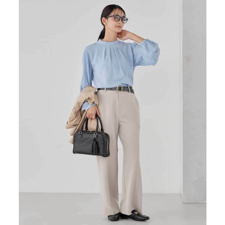 【洗える/ストレッチ/セットアップ対応】ダブルクロスストレートパンツ | a.v.v【WOMEN】 | 詳細画像26 