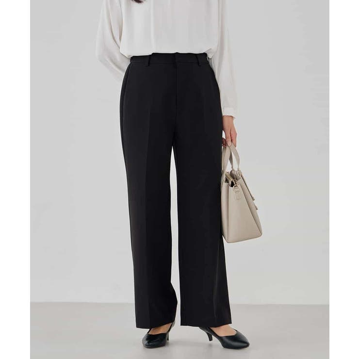 【洗える/ストレッチ/セットアップ対応】ダブルクロスストレートパンツ | a.v.v【WOMEN】 | 詳細画像29 