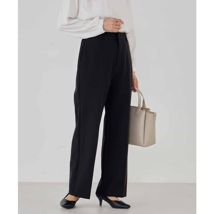 【洗える/ストレッチ/セットアップ対応】ダブルクロスストレートパンツ | a.v.v【WOMEN】 | 詳細画像30 