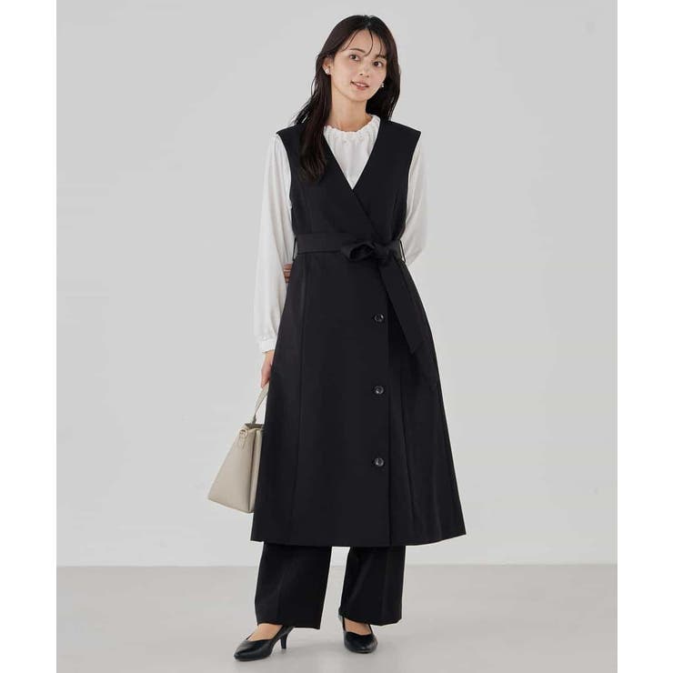 【洗える/ストレッチ/セットアップ対応】ダブルクロスストレートパンツ | a.v.v【WOMEN】 | 詳細画像34 