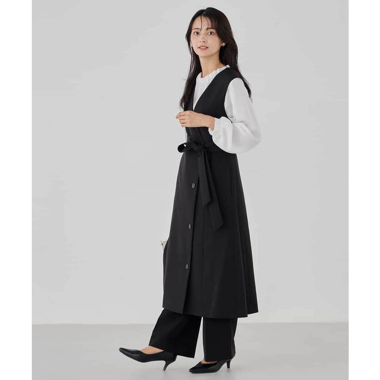 【洗える/ストレッチ/セットアップ対応】ダブルクロスストレートパンツ | a.v.v【WOMEN】 | 詳細画像35 