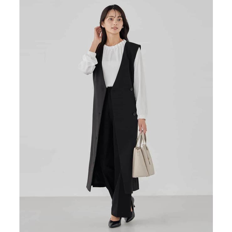 【洗える/ストレッチ/セットアップ対応】ダブルクロスストレートパンツ | a.v.v【WOMEN】 | 詳細画像37 