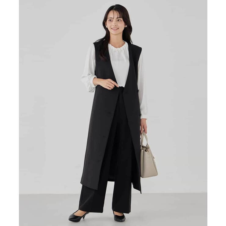 【洗える/ストレッチ/セットアップ対応】ダブルクロスストレートパンツ | a.v.v【WOMEN】 | 詳細画像38 