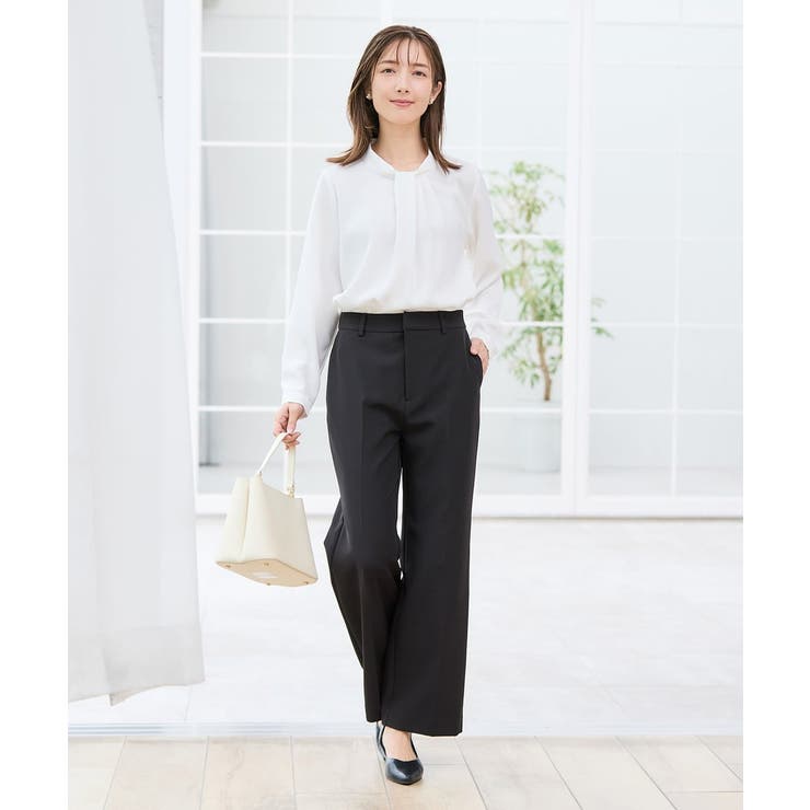 【洗える/ストレッチ/セットアップ対応】ダブルクロスストレートパンツ | a.v.v【WOMEN】 | 詳細画像39 