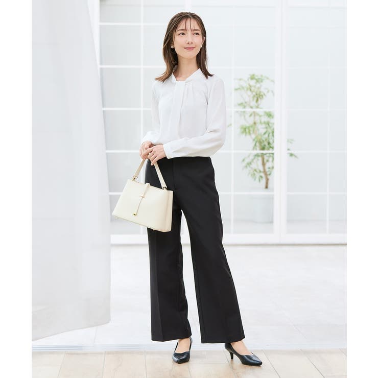 【洗える/ストレッチ/セットアップ対応】ダブルクロスストレートパンツ | a.v.v【WOMEN】 | 詳細画像40 