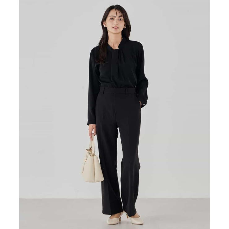 【洗える/ストレッチ/セットアップ対応】ダブルクロスストレートパンツ | a.v.v【WOMEN】 | 詳細画像41 