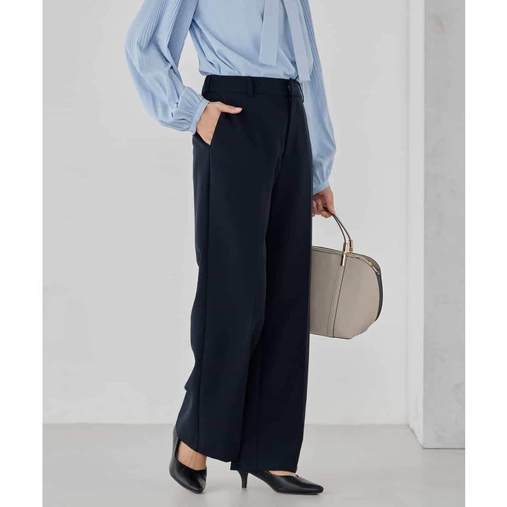 【洗える/ストレッチ/セットアップ対応】ダブルクロスストレートパンツ | a.v.v【WOMEN】 | 詳細画像9 