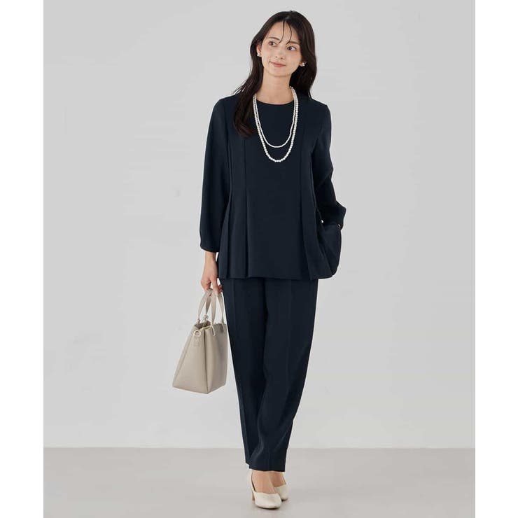 サテンテーパードパンツ【洗える/速乾/毛玉になりにくい/イージーケア】 | a.v.v【WOMEN】 | 詳細画像18 