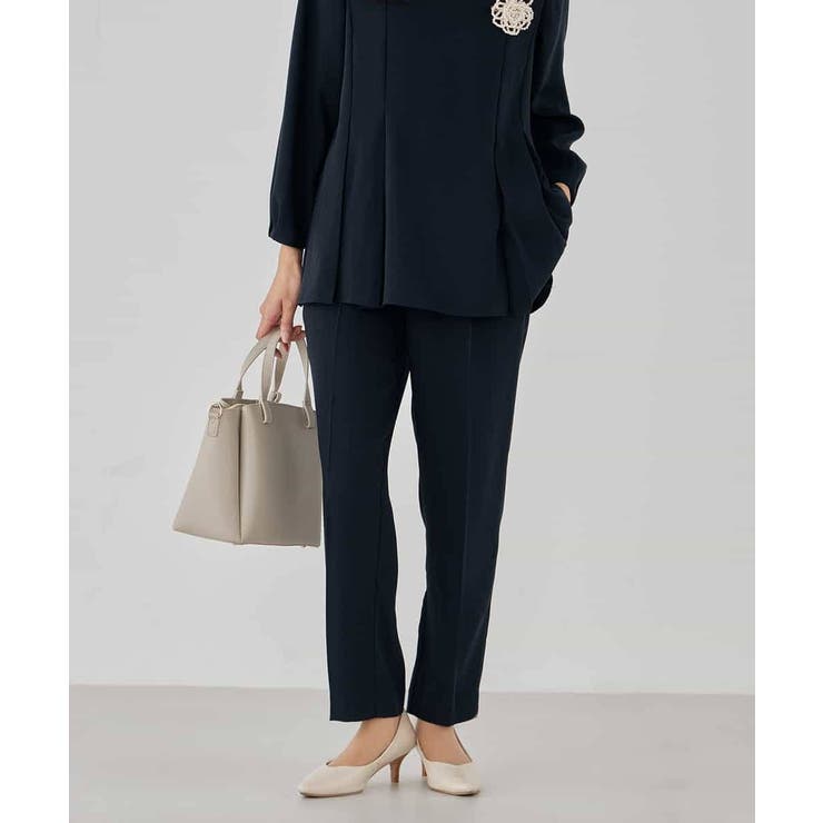 サテンテーパードパンツ【洗える/速乾/毛玉になりにくい/イージーケア】 | a.v.v【WOMEN】 | 詳細画像2 