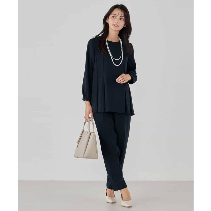 サテンテーパードパンツ【洗える/速乾/毛玉になりにくい/イージーケア】 | a.v.v【WOMEN】 | 詳細画像21 