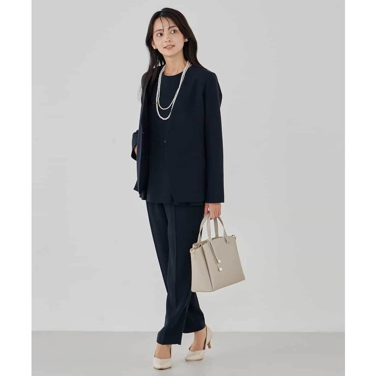 サテンテーパードパンツ【洗える/速乾/毛玉になりにくい/イージーケア】 | a.v.v【WOMEN】 | 詳細画像23 